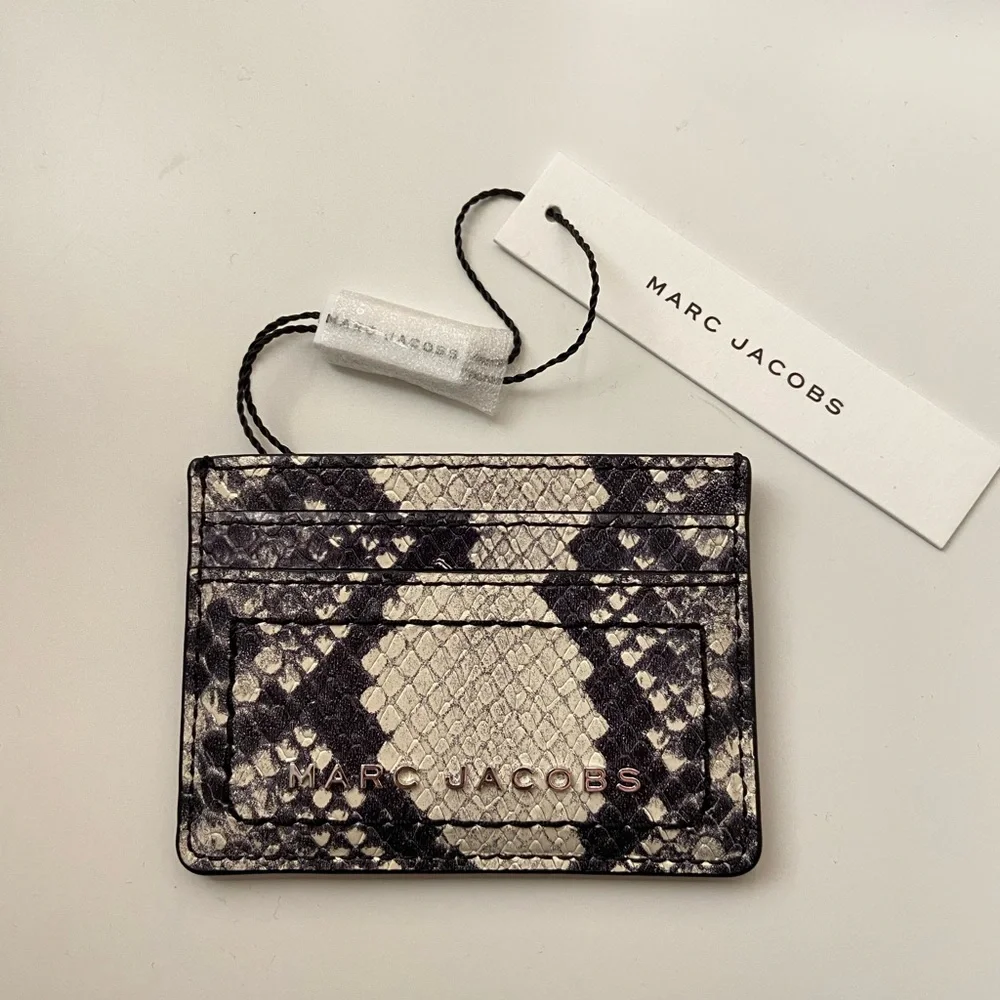 Marc Jacobs snakeskin print leather cardholders